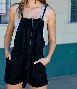 Free People FP Movement Island Bound Jumpsuit Overall in Black
